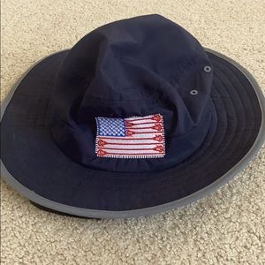 American flag (with lacrosse sticks) bucket hat